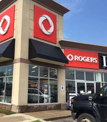 Store Front Awnings for Rogers Communications
